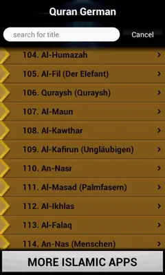 ImranQureshi Quran German android App screenshot 1